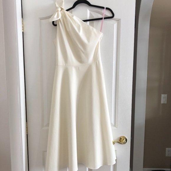 Kate Spade Twill One-Shoulder Dress